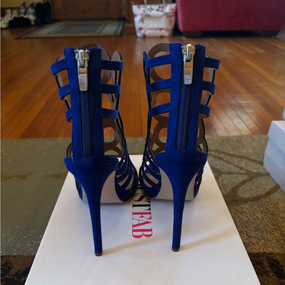 Cobalt Blue Strappy Heels - Picture 3 of 4